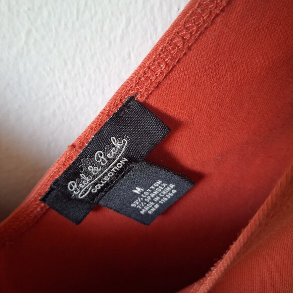 Vintage Peck & Peck Collection Orange V-Neck Tank Top - Picture 4 of 4